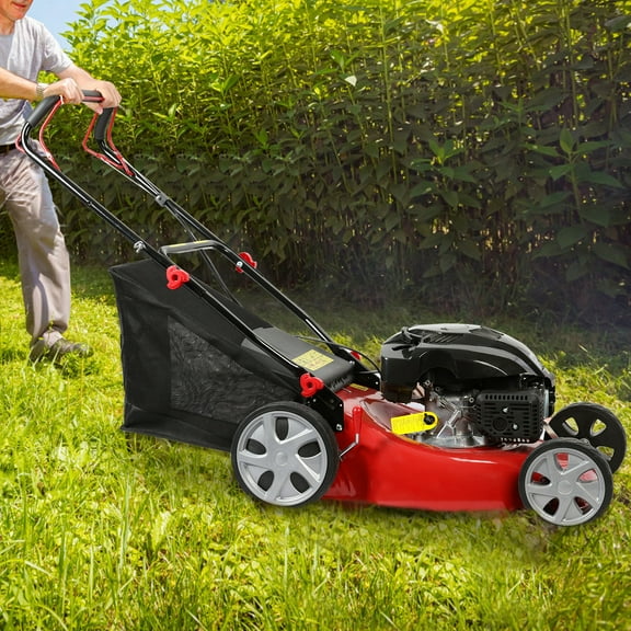 Andvari Cordless Lawn Mower Gas Self Propelled Lawn Mower Push Lawn Mower with 50L Grass Tank, Ergonomic Handle