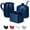 Navy, variant on Sugar and Creamer Set, 3 Piece, Pitcher, Sugar Bowl with Lid and Spoon, Sweetener Holder (White)