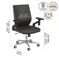 thumbnail image 6 of Office in an Hour Mid Back Leather Desk Chair in Brown - Bonded Leather, 6 of 7