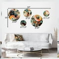 thumbnail image 4 of Designart "Retro Boundaries Blue and Orange I" Modern Geometric Metal Wall Art Set of 5 Piece, 4 of 5