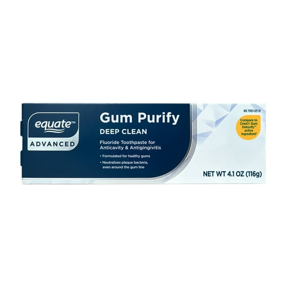 Equate Deep Clean Gum Purify Toothpaste, 4.1 oz, Compare to Crest® Gum Detoxify™ Active Ingredient