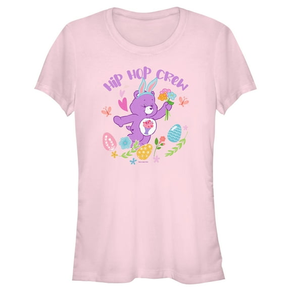 Junior's Care Bears Hip Hop Crew  Graphic Tee Light Pink 2X Large
