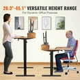thumbnail image 3 of VEVOR Height Adjustable Desk, 47.2" x 23.6" Electric Dual Monitor Riser Workstation, Whole Piece Desk Board Sit to Stand, 3-Key Modes ,180LBS Capacity, 3 of 9