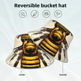 thumbnail image 5 of Daiia Honey Bee Pattern Bucket Hat - Trendy Cotton Sun Hat for Beach, Golf, Fishing - Fun Outdoor Vacation Boonie for Men and Women, 5 of 9