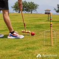 thumbnail image 2 of ApudArmis Universal Croquet Wickets Standard Size, Set of 9 White Square Arrow Wickets Rplacement for 28In or 32In Croquet Lawn Backyard Outdoor Game (8In Height & 6.3In Width), 2 of 7