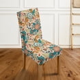 thumbnail image 3 of Xoenoiee Paisley Flower Print Dining Chair Covers Stretch Parson Chair Slipcover Removable Washable Chair Protectors Covers for Party Hotel Wedding Ceremony, 1 Pack, 3 of 7