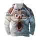 thumbnail image 5 of Ceisia Warm Fleece-Lined Mens Loose Fit 3D Surprised Santa Print Hooded Sweatshirt Gifts, 5 of 6