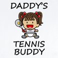 thumbnail image 2 of CafePress - Daddys Tennis Buddy Body Suit - Long Sleeve Cotton Baby Bodysuit, 2 of 4