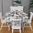 thumbnail image 2 of Pioneer Flower Floral Print Pattern Round Tablecloth 60"x60",Wrinkle Wipeable Table Cloth for Kitchen Dining Room Picnic Patio Party, 2 of 6