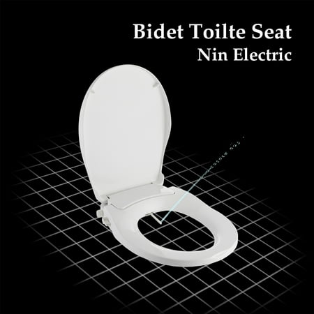 CO-Z Non-Electric Elongated Toilet Bidet Seat with Cover & Self Cleaning Single Wash Nozzle