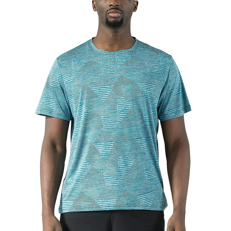 Men's T-Shirt Summer Short Sleeve T Shirt Men's Top Sports Quick Dry Jacquard Running Top T-Shirts For Men -