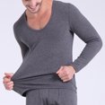 thumbnail image 5 of Thermal Shirts for Men Long Sleeve Crewneck Sweatshirts Stretchy Slim Pullover Mens Casual Solid Color Basic Athletic Workout Thermals Tops, 5 of 5