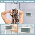 thumbnail image 3 of Hair Catcher, Hair Trap for Shower Drain, Reusable Shower Wall Hair Collector, Snare, and Drain Protector, Silicone Hair Grabber for Bathroom Bathtub (White), 3 of 14