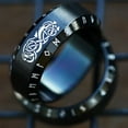 thumbnail image 2 of Viking Ring of Warship Nordic Jewelry Black Futhark Norse Rune Rings (13), 2 of 6