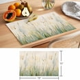 thumbnail image 6 of Spring Botanical Placemats Set of 8 Modern Watercolor Leaf Plant Place Mats Indoor Wipeable Table Mats Washable Cloth Dining Table Placemats for Kitchen Holiday Party Home Decor 13x19 Inch, 6 of 9