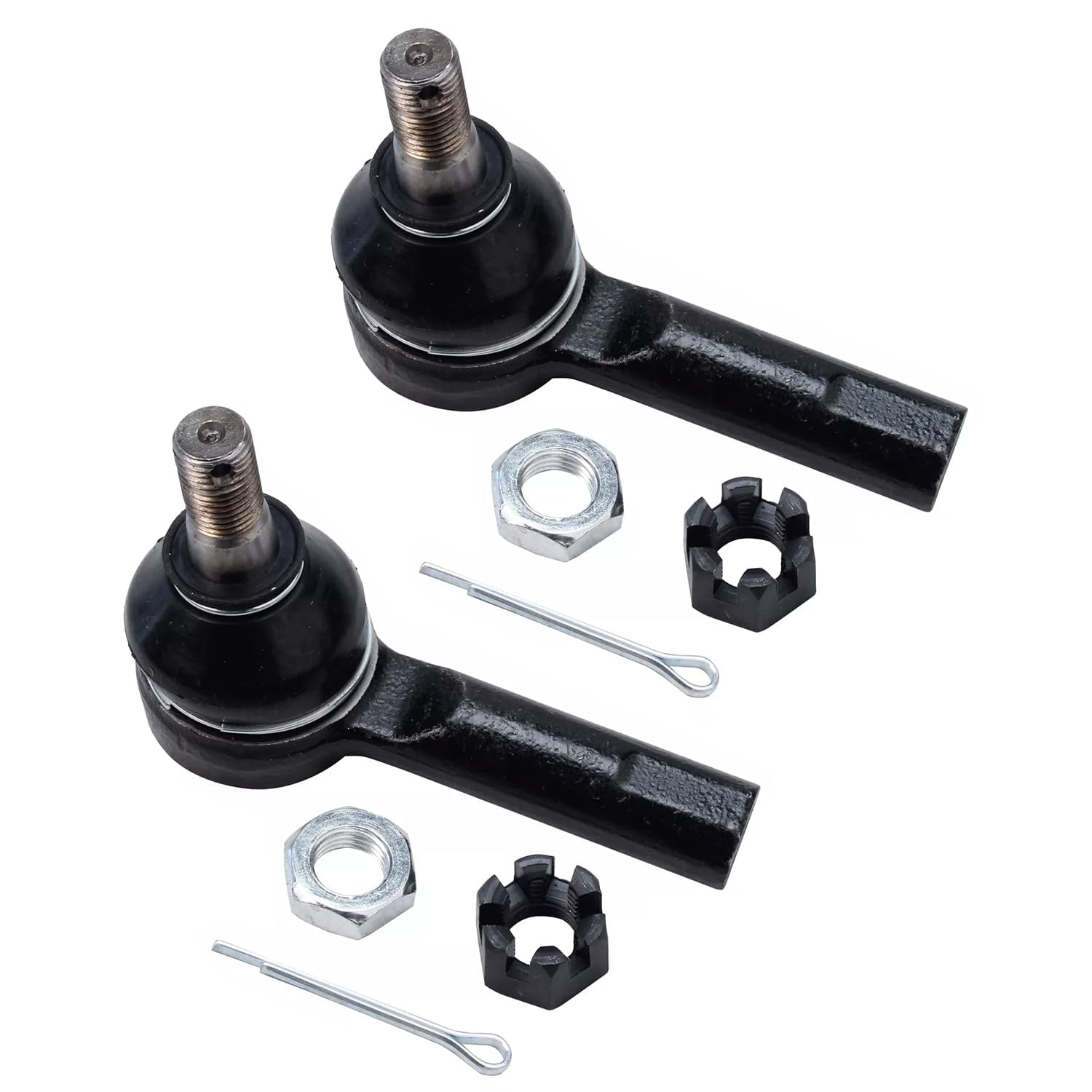 Detroit Axle - 6pc Front Upper and Lower Control Arm Assembly w/Ball Joints, Outer Tie Rod Ends for 2000 2001 2002 2003 2004 Nissan Frontier Xterra