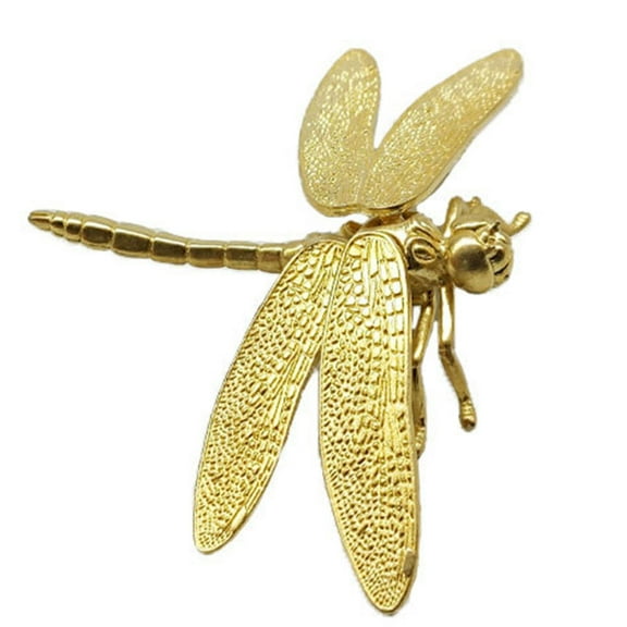 Hemoton  Brass Dragonfly Ornament Outdoor Decoration Small Ceiling Fan Goldendoodle Vintage Home