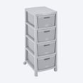 thumbnail image 3 of Cajonero Organizador Plástico 4 Cajones Multiusos Fique Gris Hielo Rimax, 3 of 4