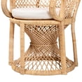 thumbnail image 6 of bali & pari Hecate Modern Bohemian Natural Brown Rattan Peacock Chair, 6 of 6