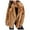 Brown, variant on Winter Warm Women Jacket Coat Women Autumn And Winter Cardigan Long-sleeved Lapel Double-faced Fleece Casual Solid Color Coat Soft Comfortable Long Sleeve Hooded Jacket For Women