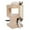 Beige, variant on Pefilos 23.6" Cat Tree House for Indoor Cats, Wood Cat House for Kittens, Cat Condo with Free Cat Toy, Scratching Pad and Removable Soft Mats, Brown