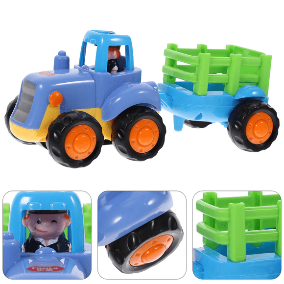 Kids Car Toy Tractors Car Model Engineering Van Model Kids Early Learning Toy Blue Blue