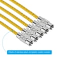 thumbnail image 4 of Unique Bargains 6 Inch Wire Keychain Cable Stainless Steel Key Ring Loop, Yellow 4 Pack, 4 of 6