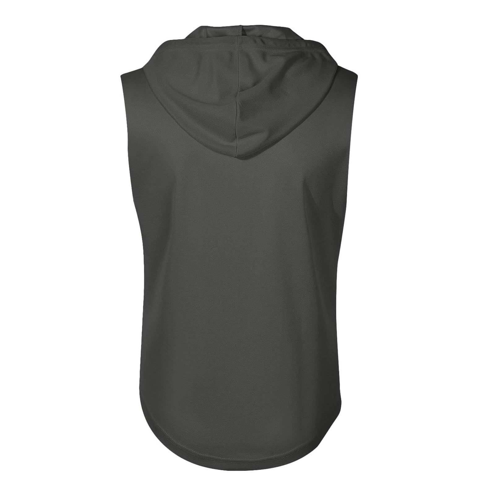 Men's Hooded Zipper Cardigan 60% Cotton 40% Linen Sleeveless Vest Quick Dry Breathable Workout Running Bodybuilding Casual Gym Outdoor Sports Beach | Zenithor,Dark Gray XL