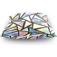 thumbnail image 4 of GZHJMY Soft Smooth Skin-Friendly Throw Pillow Cover without Pillow Case16"x16"Shrink-Resistant Breathable Hidden Zipper Opening, Sofa Bed Office Farmhouse Room Easy to Disassemble|Iridescent Triangl, 4 of 7