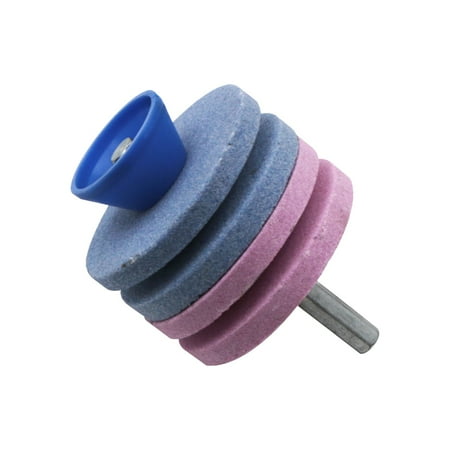 

YOHOME Clearance Gift！Double-Layer Mower Knife Sharpener Four-Layer Grinding Wheel Grinding Stone Abrasion Resistance Knife Sharpener Industrial Grinding Head Color