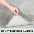 thumbnail image 5 of Unique Bargains Bathroom Shaggy Bath Mat Fluffy Non-slip Door Floor Rug Light Gray 20" x 31", 5 of 8