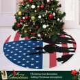 thumbnail image 6 of FMSHPON American Flag Tree Skirt Independence Day Xmas Christmas Tree Skirt Stand Mat for Holiday Party Decoration Indoor Outdoor 36 inches, 6 of 6