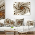 thumbnail image 4 of Designart White Fractal Spiral Pattern - Abstract Throw Pillow - 18x18, 4 of 5