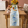 thumbnail image 2 of Hydrangea Eucalyptus Table Runner 48 Inches, Summer Botanical Leaves Butterfly Bed Runner Dresser Scarves Tabletop for Indoor Outdoor Parties/Ceremony/Banquet, 13" x 48", 2 of 9