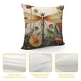 thumbnail image 4 of Shiartex Dragonfly Flowers Mushrooms Throw Pillow Cover Cushion Decorative Gift Square Pillow Case for Couch Sofa Bed 12x12in, 4 of 5