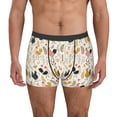 thumbnail image 1 of Balery Cartoon Chickens Calzoncillos bóxer para hombre, ropa interior de algodón suave y transpirable con cinturilla de nailon-XX-Large, 1 of 5