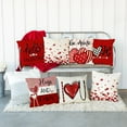 thumbnail image 6 of Valentine''s Day Pillow Covers 18x18 Inch Set of 2 Small Red Pink Hearts Decor White Throw Pillow Covers Valentine''s Day Cushion Case Decoration for Sofa Couch 56C, 6 of 6