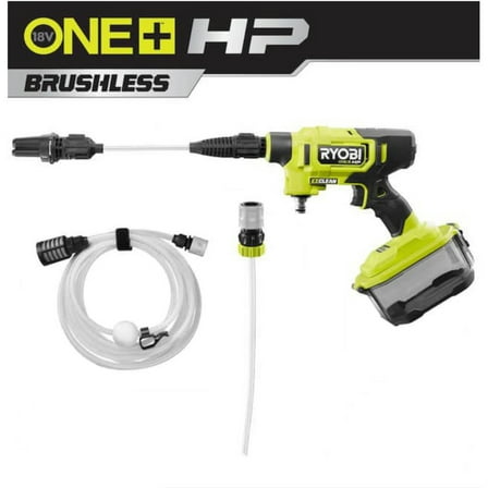 Ryobi ONE  HP 600 PSI at 0.7 GPM 18V Cordless Electric Cold water Power Cleaner, 20 ft. Siphon Hose