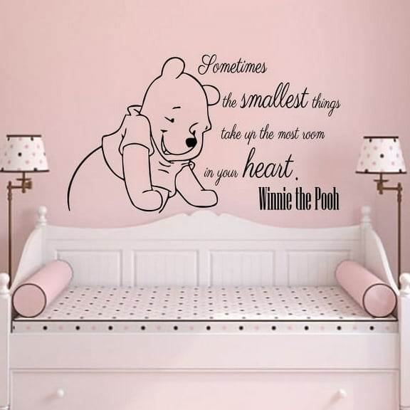Classic Winnie The Pooh Wall Decals Quotes Sometimes The Smallest Things
