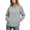 Gray, variant on DYTTDG Women's Lightweight Zip-Up Jacket Stand Collar Long Sleeve with Zippered Pockets Casual Outdoor Athletic Jacket