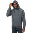 thumbnail image 3 of Xidunhg Mens Hoodies Pullover Long Sleeve Waffle Casual Sweatshirt with Pocket Deep Grey S, 3 of 6