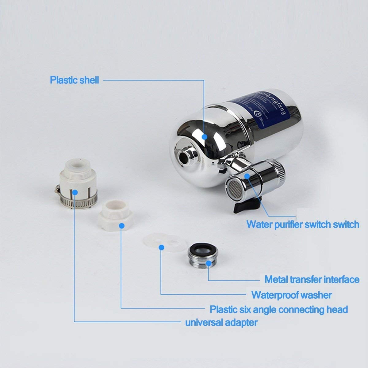 Faucet Water Filter Stainless-Steel Reduce Chlorine High Water Flow,Water Purifier with Ultra Adsorptive Material Faucet Water Filter Stainless-Steel Reduce Chlorine High Water Flow,Water Purifier with Ultra Adsorptive Material