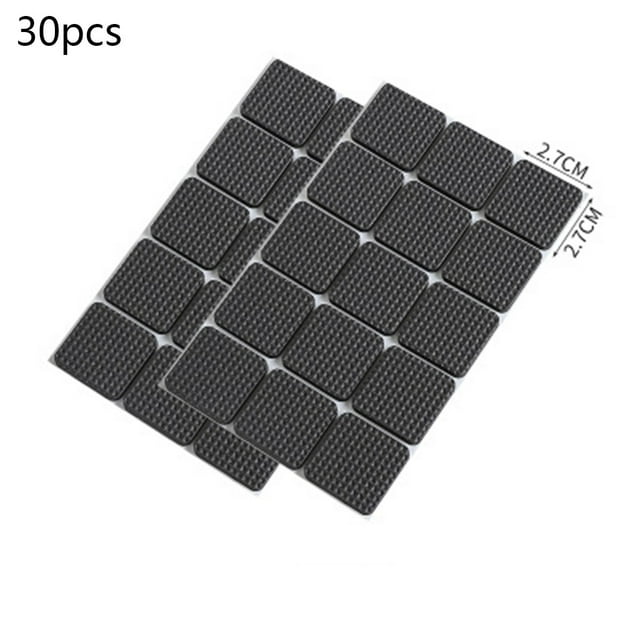 Lefu Protector Rubber Pads, Self-Adhesive Non-slip Chair Leg Sofa Table Feet Mat,30 Squares