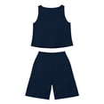 thumbnail image 5 of Costeam Womens 2 Piece Sleeveless Top and Loose Pocket Pants Set Solid Color Soft Stretch Fabric High Waist Casual Wide Leg Pant Outfit Suit, 5 of 6