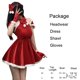 thumbnail image 1 of Anilv-disfraz de la serie de Santa Claus para mujer, ropa de Navidad, fiesta de Navidad, alce de nieve, vestido rojo, capa de cuerda, Unifrom, pijama Sexy, Cosplay, 1 of 7