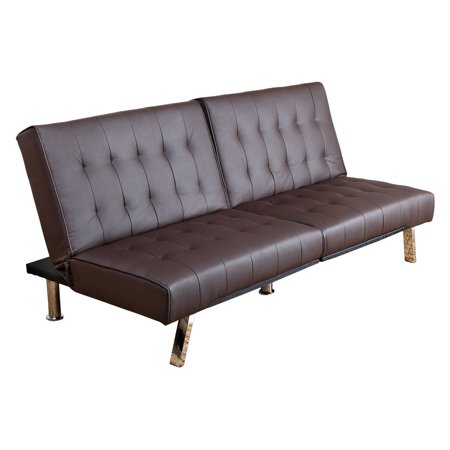 Abbyson Jackson Leather Foldable Futon Sofa Bed Walmart Com