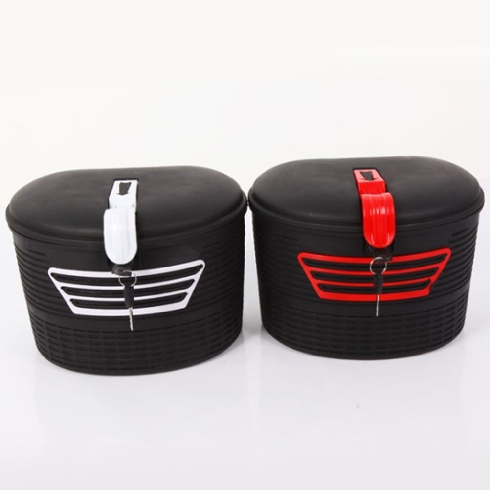 Tineasur Front Handlebar Bike Basket - Plastic Cycling Storage Basket, 1 Set for Convenient Carrying and Easy Installation