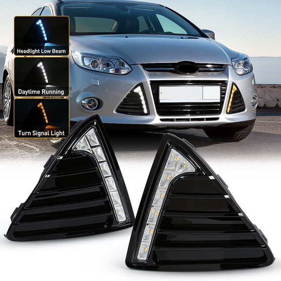 For 2012 2013 2014 Ford Focus MK3 LED Daytime Running Light Fog Lamp DRL