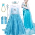 thumbnail image 2 of Vestidos de Elsa para niñas, ropa de Cosplay para niños, Vestido de princesa Anna, Vestido de reina de la nieve, Disfraces para niños, fiesta de cumpleaños, Rapunzel Fivean unisex, 2 of 2