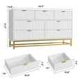 thumbnail image 6 of Dresser for Bedroom, 53.5" Modern 7 Drawer Dresser with Gold Handles and Metal Legs, Dressers & Chest of Drawers for Hallway, Entryway, 6 of 6